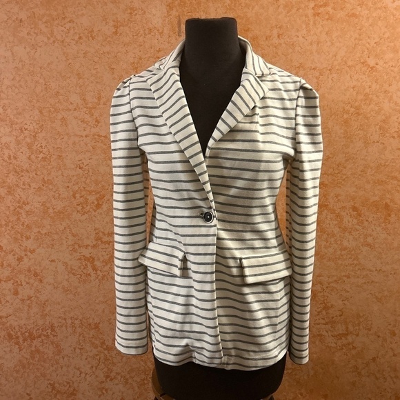 ANTHROPOLOGIE Striped Blazer size Small - Picture 1 of 9